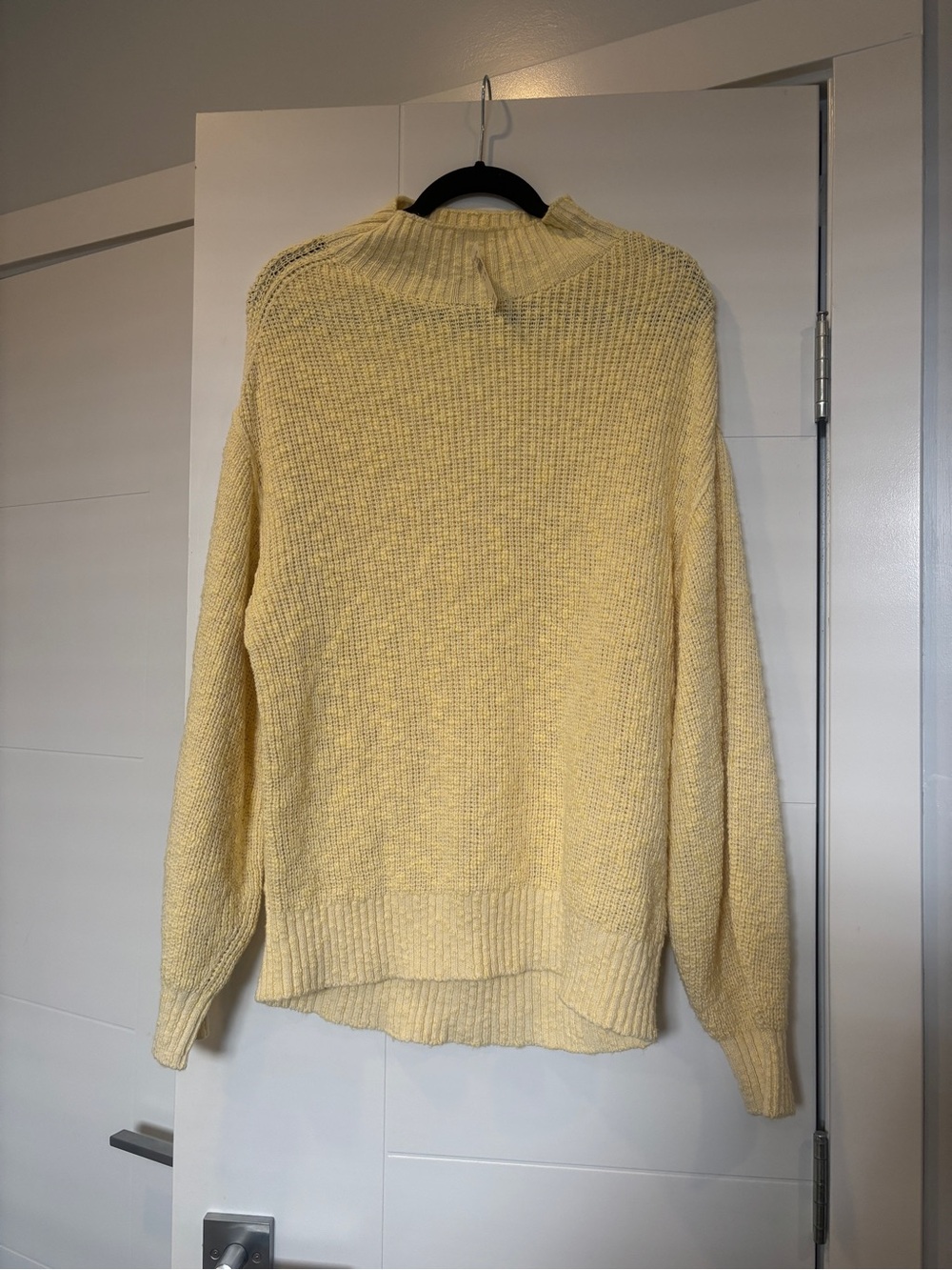 NWT Aerie Pale Yellow Cowl-Neck Knit Sweater